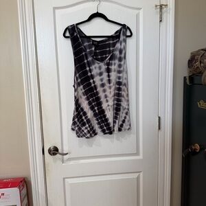 W5 size M Monochrome Tie-Dye Tank Top